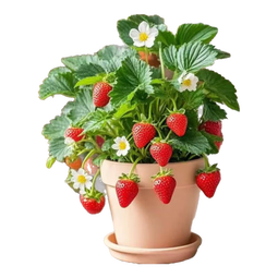 草莓种植苗盆栽脱毒穴盘苗带花果带土四季奶油当年结果草莓秧苗 奶油草莓苗（中苗）3盆【原盆】