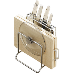 咚西不锈钢沥水架水槽刀具收纳架菜板置物架锅盖架收纳一体式砧板架 不锈钢刀架+砧板架