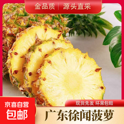 广东徐闻香水菠萝新鲜水果孕妇水果包邮｜京东快递 更快更好 优选果3-4个装 净重5斤