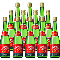 西凤【官方授权】陕西凤酒高脖绿瓶凤香型粮食酿造西风高度白酒 55度 500mL 12瓶 陕西版绿瓶整箱