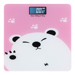 2025款智能体重秤家用小型耐用精准电子秤测人体高精准衡器男女 粉色小熊 电池款