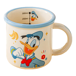 迪士尼陶瓷杯防摔牛奶杯高颜值马克杯水杯正版咖啡杯礼物伴手礼 唐老鸭茗月杯 300ML 1个