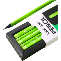 乐炫钮赛小绿杆黑木铅笔学生专用三角杆一年级hb安全防摔幼儿园2B铅笔 得力同款绿杆HB铅笔5盒-50支