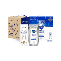 纯甄维生素D风味酸奶200g*10盒+特仑苏纯牛奶利乐钻250mL*16包 