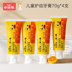 小浣熊 儿童牙膏6-12岁水果味牙膏宝宝换牙期牙刷套装 护齿牙膏70g*4支