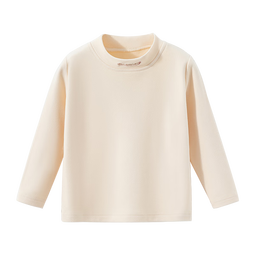 ELLE BABY童装女童打底衫儿童T恤秋冬保暖长袖T恤女童内搭无骨缝不扎身 米色 120