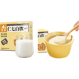 盖亚农场杏仁七白饮300g山药莲子百合冲饮 即食早餐 五谷杂粮 营养代餐粉 杏仁七白饮300g