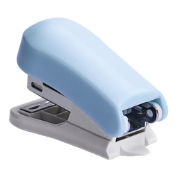 订书机迷你小号学生用小型订书器学习用品钉书器高颜值装订机便携式省力可爱家用定书器文具 简约蓝（送5盒钉）