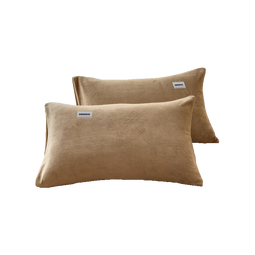 名创优品（MINISO）牛奶绒枕套一对装 秋冬季保暖加绒枕芯保护套枕头套一对48*74cm