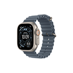 Apple/苹果 Watch Ultra 3 智能手表GPS+蜂窝款49毫米原色钛金属表壳铁锚蓝色海洋表带 MEWJ4CH/B
