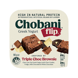CHOBANI澳洲原装进口 代餐低温希腊酸奶风味发酵乳翻趣杯浓巧布朗尼140g