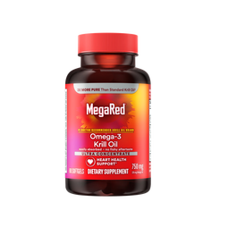 MegaRed脉拓南极磷虾油软胶囊深海鱼油omega-3美国进口高纯度750mg80粒 【热销爆款】加强调节血脂