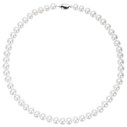 中国黄金（CHINA GOLD）强光淡水珍珠项链女款纪念日纪念送情人节生日礼物马年本命年礼物 【店长推荐】 6-7mm43cm馒头珠【品牌礼盒】