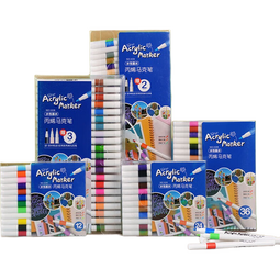 绘画工具丙烯马克笔水性速干棉芯陶瓷绘画防水颜料美术水彩笔 彩色马克笔12色