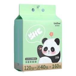 unifree悬挂洗脸巾160抽*1提加厚一次性绵柔巾家庭装抽取式洁面卸妆巾 洗脸巾160抽*1提 