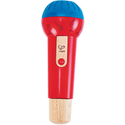 Hape儿童音乐玩具 木质扩音话筒麦克风玩具物理扩音  男女孩儿童礼物 回声鸣音麦克风 1-3Y