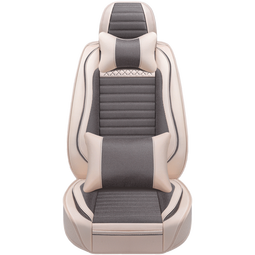 欧玛奴汽车座套四季通用全包围汽车坐垫冬季布艺座垫座椅套适用于 豪华版咖啡色 大众速腾迈腾途观L朗逸捷达宝来