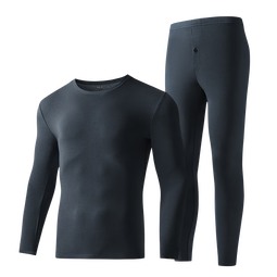 海澜之家【A类棉】秋衣秋裤男士圆领棉氨180g抗菌防螨发热薄保暖内衣套装