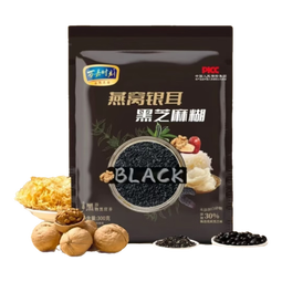 燕窝银耳黑芝麻糊高蛋白黑豆粉即食代早餐营养冲泡冲调饮品方便饮 万嘉燕窝银耳黑芝麻糊300g*3袋