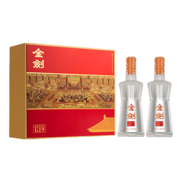 剑南春 高度白酒 浓香型礼盒装白酒 2024年 480mL 2瓶 52度金剑G19