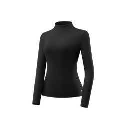 VVC打底衫女2025新款抗菌蛋白保暖内衣纯色春秋打底衣城市轻户外上衣 曜石黑 L