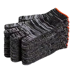 骑行手套灰黑纱劳保防护耐脏黑色耐磨防滑棉纱工地汽车维修手套 灰黑色 2双