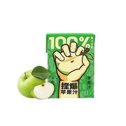 哪吒捏爆100%苹果青提甜橙纯椰子水白桦树汁果汁早餐下午茶聚餐饮料品 捏爆100%苹果汁200ml*10盒 哪吒捏爆果汁 