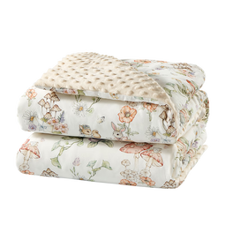 ELLE BABY婴儿豆豆毯宝宝秋冬抱被水晶绒恒温蓄热A类防静电无荧光 下午茶 双层 