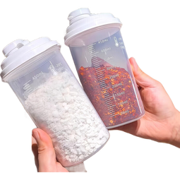 厨房专用储存罐食品级密封家用防潮装面粉淀粉白糖储物收纳分装瓶 储物收纳分装瓶【2个】 500ml