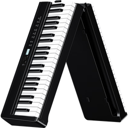 特伦斯（Terence）V60折叠重锤电钢琴88键电子钢琴成人儿童入门考级演出便携式电钢 V60典雅黑色+原装便携琴包+单踏板