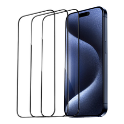 亿色适用iPhone15ProMax钢化膜苹果15pro手机膜15系列贴膜高清防爆防摔抗指纹全屏覆盖前膜 【3片装】苹果15高清膜 全屏覆盖丨贴坏包赔