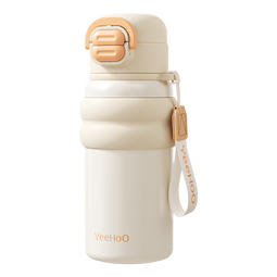 英氏（YEEHOO）儿童保温杯宝宝吸管直饮水杯男孩女学生上学专用316不锈钢喝水壶 保温杯【一盖双饮】