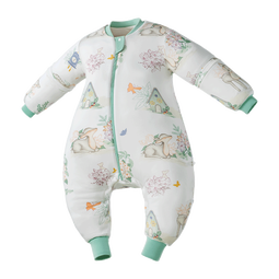 贝肽斯【肽暖】婴儿睡袋春秋冬暖姜恒温宝宝分腿儿童防踢被四季款 天竹×恒温【春秋双层 室温20-26℃】奇幻城堡 S码【身高60-85cm】年龄6-18个月