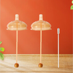 优爱心用于喜奶瓶配件吸嘴鸭嘴手柄吸管配件加厚款 2个吸嘴+2个重力球带重力球（300毫升） 