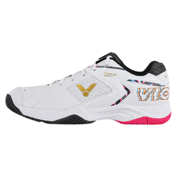 威克多（VICTOR）胜利专业羽毛球鞋男女训练比赛运动鞋宽楦减震透气防滑耐磨9200td P9200TD巭AH-亮白/深青玉灰+赠品 36