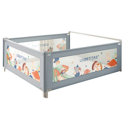 贝肽斯床围栏婴儿童围栏床上挡安全护栏床边宝宝防摔免打孔床上挡板 梦幻马戏团 热卖-3面装-送2根防缝条【1.8m+2m+2m】 