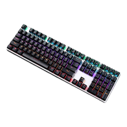 达尔优EK815机械键盘87/108键真机械黑青红茶轴网吧电竞游戏专用宿舍高颜值电脑外设牧马人键盘鼠标套装 87键-机械合金版单光【黑轴】