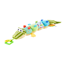 jollybaby宝宝安抚玩偶玩具婴儿玩具0-1岁新生儿量身高毛绒玩具鳄鱼身高尺 【响铃款】安抚鳄鱼玩偶