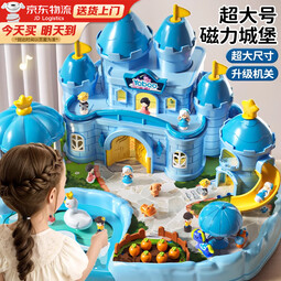 班迪萌（BANDIMENG）冰雪公主磁力城堡娃娃屋过家家儿童玩具3-6岁女孩生日礼物女生 大号冰雪磁力城堡-声光4人偶 爱莎公主女孩玩具3-6-8-10-12岁周岁礼物