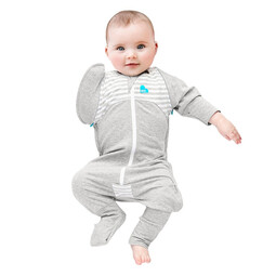 LOVE TO dream防惊跳睡袋新生儿婴儿通用分腿式襁褓式睡袋儿童投降式防踢被 灰色分腿式 四季通用款 1.0TOG M码：8-15斤（约3-6个月）