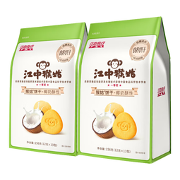 江中猴姑酥性饼干养胃猴头菇低糖高钙独立包装休闲零食解馋儿童孕妇老人吃 低糖椰香丨椰奶酥性312g