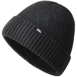 蕉下帽子冬季男士帽子女针织帽冷帽保暖防寒帽毛线帽显脸小圣诞礼物黑 