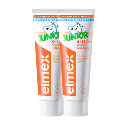 ELMEX艾美适0-6-12岁儿童牙膏 含氟少儿牙膏防蛀固齿温和不刺激50ml*2 少儿牙膏50ml*2