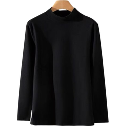 男士半高领磨毛长袖双面德绒秋衣打底衫秋冬季恒温保暖舒适上衣服 墨绿色 130克 3XL 