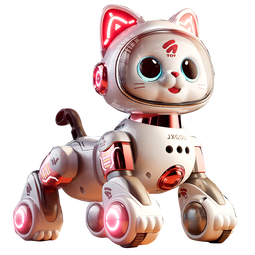 班迪萌（BANDIMENG）机器猫智能ai机器人儿童玩具编程机器狗玩具女孩1-3岁生日礼物 AI编程机器猫【手势+声控】粉-单电 遥控汽车早教儿童玩具1-2-3-6岁圣诞节礼物新年礼物 