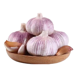 紫白皮蒜即食水果大蒜今年新鲜干蒜生鲜调料蒜瓣 大蒜带箱2斤单果3.5-4.5cm