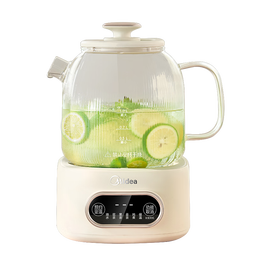 美的全玻璃养生壶 办公室烧水壶 家用多功能煮茶壶 花茶煮茶器 迷你小型电热水壶 围炉煮茶壶 【全玻璃】0金属0胶水0涂层 1L 