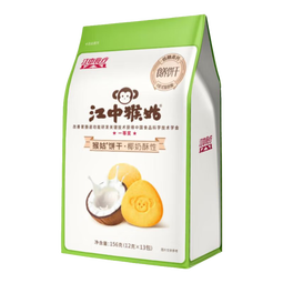 江中猴姑酥性饼干养胃猴头菇低糖高钙独立包装休闲零食儿童孕妇老人食品 高钙酥性| 椰奶饼干156g 