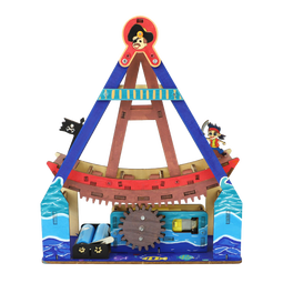 探梦steam玩具科技手工制作小学生自制海盗船电路手工制作材料包儿童 DIY海盗船