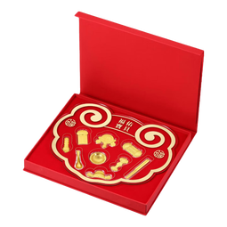 潮宏基 福佑宝贝黄金摆件礼盒投资金抓周送宝宝儿童新生周岁礼物U预售 福佑宝贝（含礼盒）